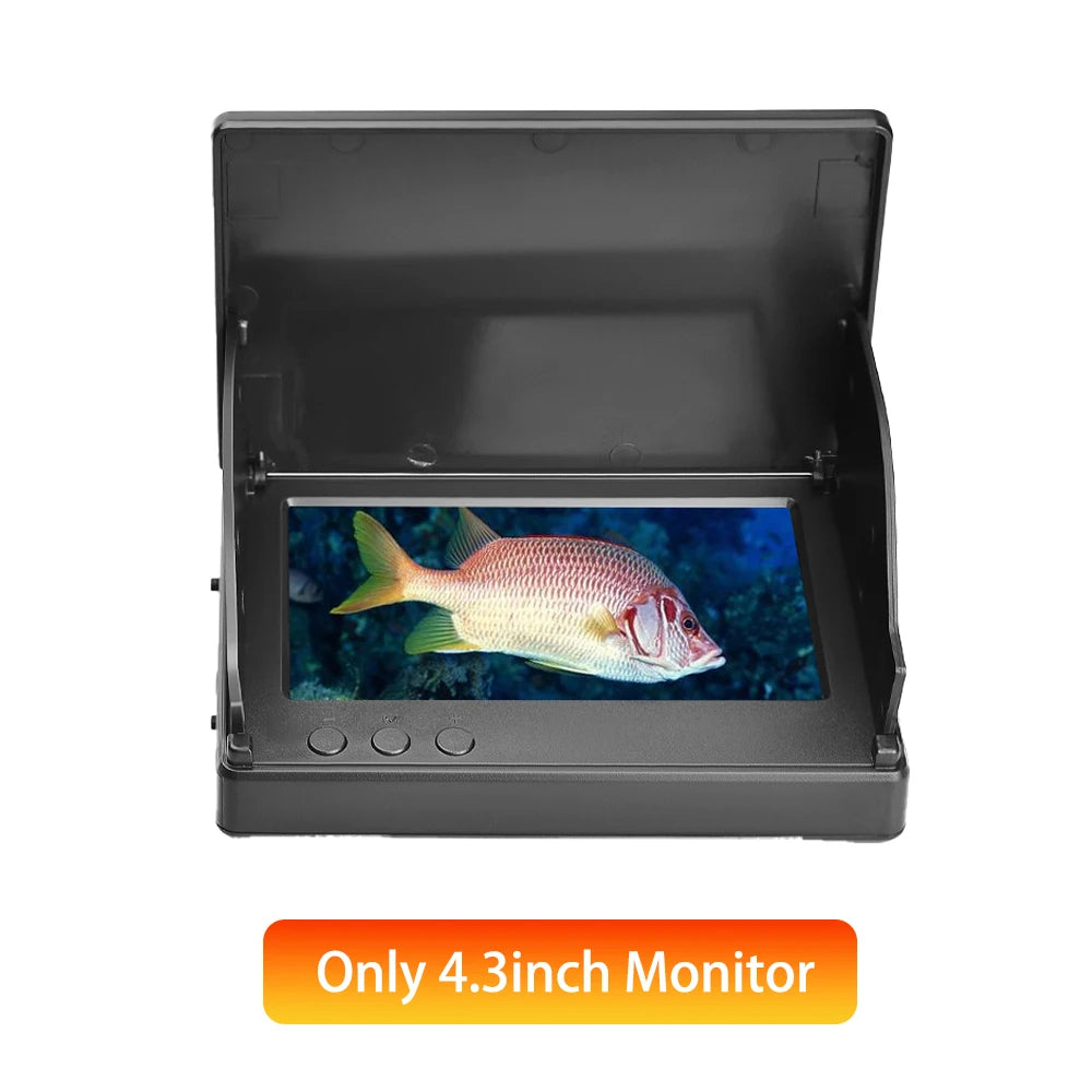 Portable Handheld Fish Depth Finder 4.3" LCD Screen 1080P 175° Underwater Fishing Camera Night Vision for Kayak & Boat