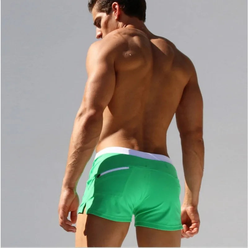 New Swimwear Men Sexy Swimming Trunks Sunga Hot Swimsuit Mens Swim Briefs Beach Shorts Mayo De Praia Homens Maillot De Bain