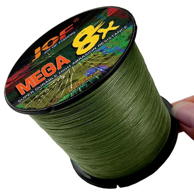 JOF Lure Braided Fishing Line 8 Strands 300M 500M Multifilament Fly PE Wire 18LB-78LB Strong Cord for Sea Bass Carp Accessories