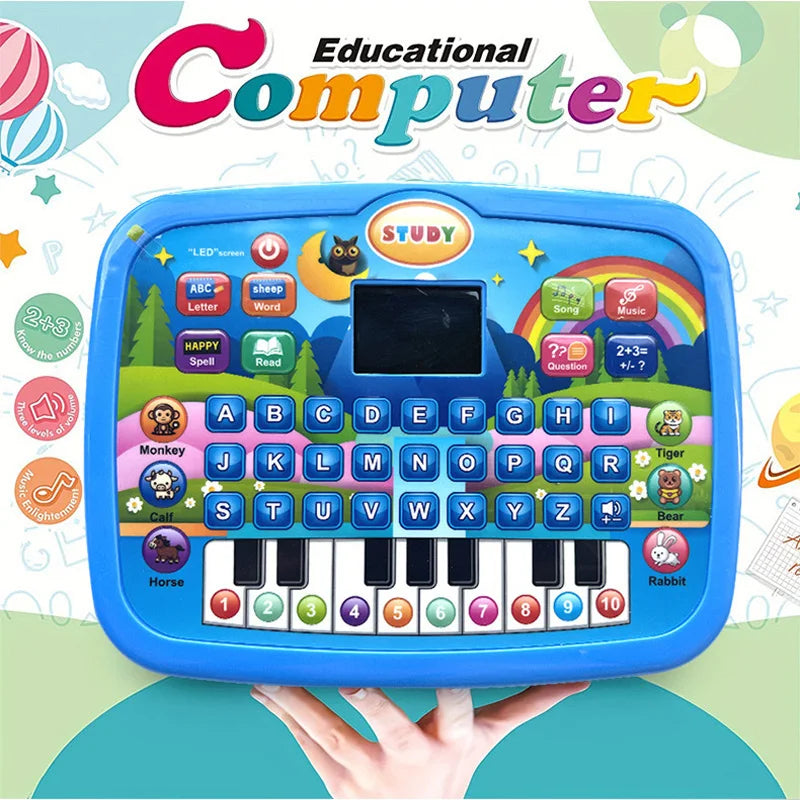 Kids’ Education Tablet Toy, Age 3+ Literacy Math Music Learning, Doubles as Electronic Keyboard, Birthday Christmas Gift