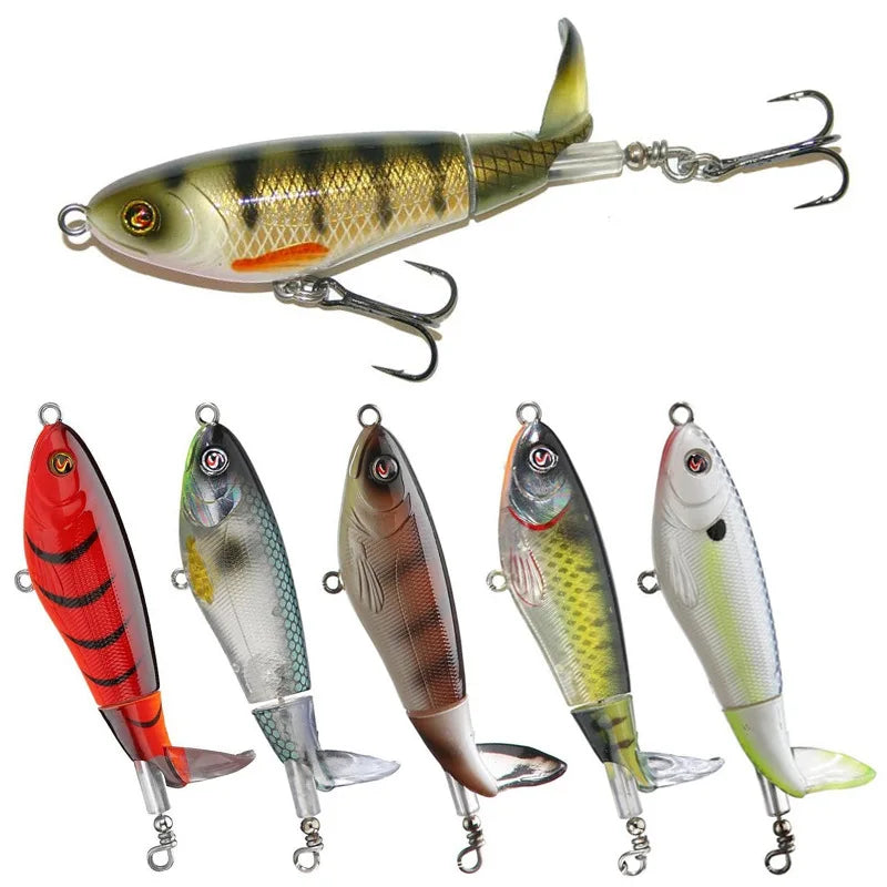Pesca Topwater Whopper Plopper Popper FIshing Lure 90mm 15g Artificial Bait Hard Plopper Soft Rotating Tail Fishing Tackle Geer