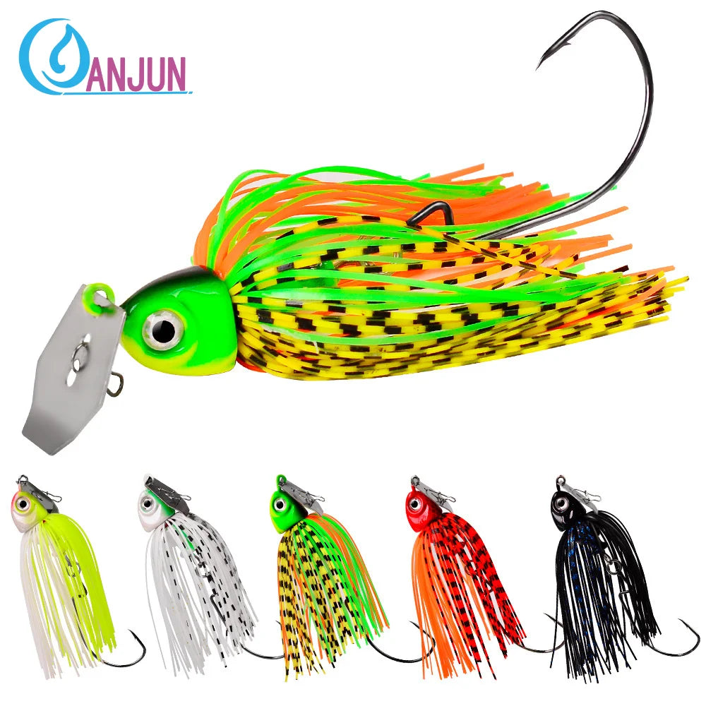 12g 15g 20g 25g Fishing Lure Spinner Bait Wobbler Buzzbait Chatte Bait Artificial rubber Skirt Chatter bait For Bass