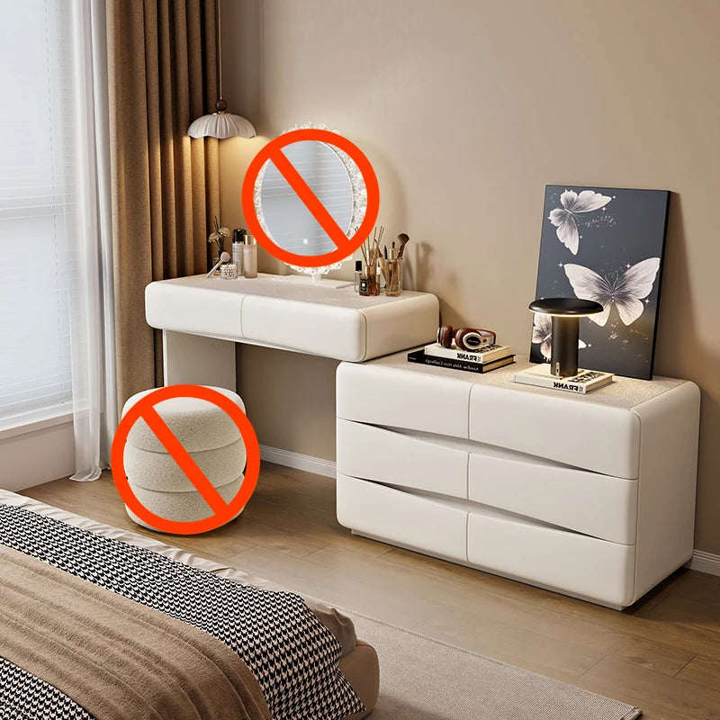 European Trendy Vanity Table Modern Glamour Living Room Wide Vanity Table Corner Aesthetic Meuble Rangement Salon Furniture