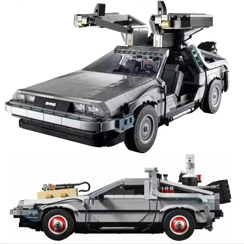 New technology 10300 best-selling toys  time-traveling back to the future machine building blocks, car models, and gifts