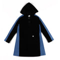 Kids shirt black corduroy dress side denim panel long sleeves boy/girls t-shirt cangroo pocket family set outfit hoodie clothing