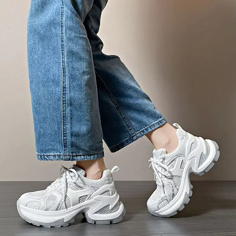 Athletic Woman Footwear New Sneakers Sports Designer Luxury Vulcanized Shoe Trends  Mesh Breathable Shoes for Women