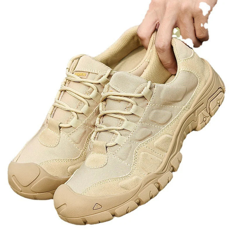 Trendy Original Men's Hiking Shoes Suede Leather Boots Waterproof Low Cut Tactical Boots Hunting Sneakers Classics Comfort shoes