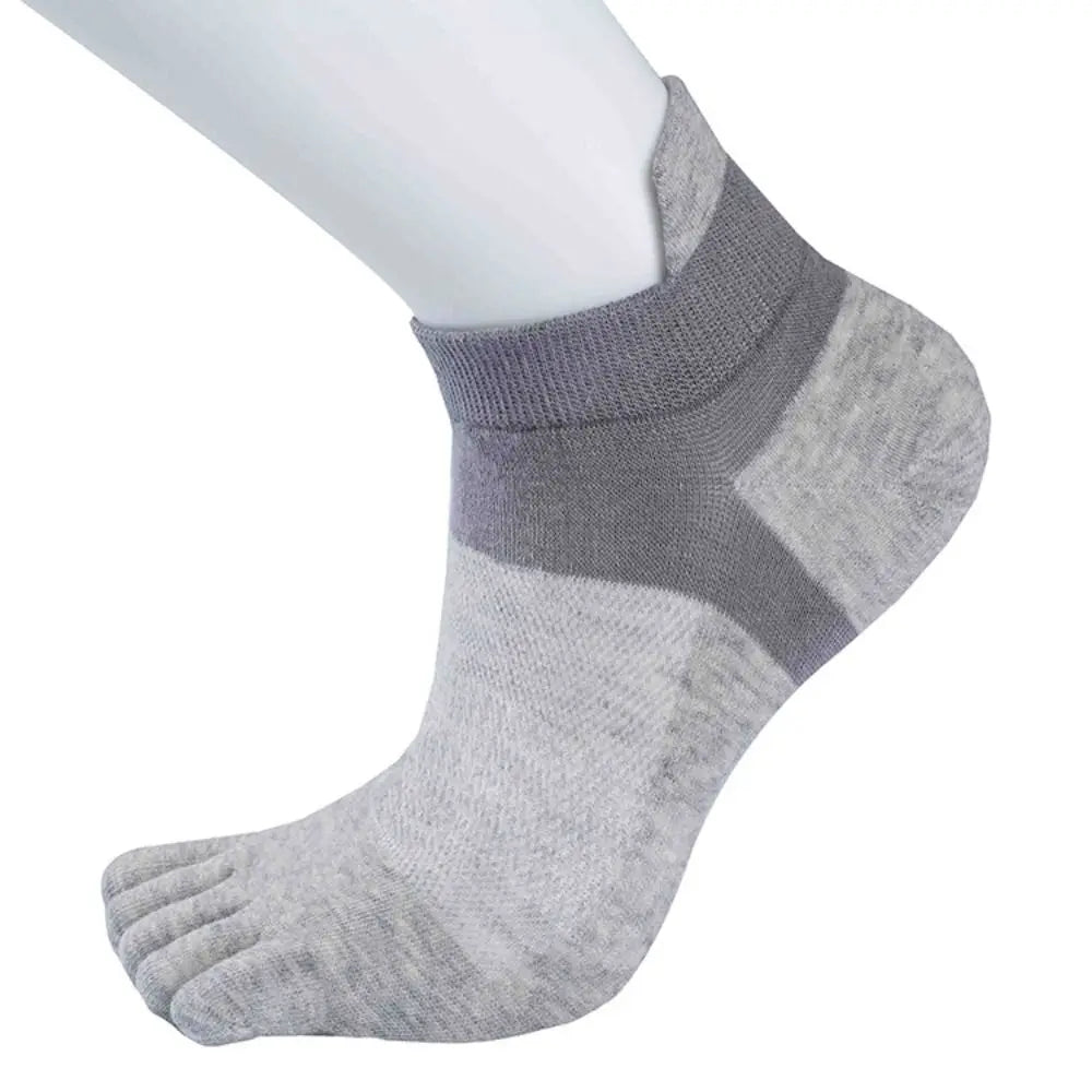 Invisible Men's Five Toe Socks Anti Friction Cotton Five Finger Sports Socks Patchwork Short Running Hosiery Spring/Summer