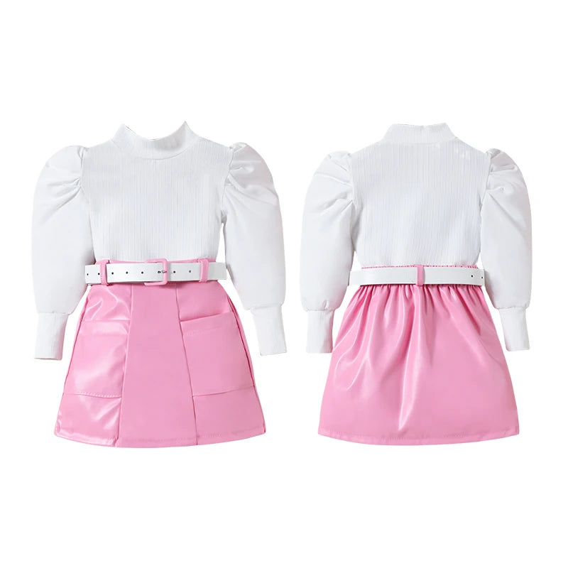 Kids Clothes Girl Sets Long Sleeve Shirt Top and Skirt Outfit For Toddler Girls for Outings and Daily Wear Children Clothing