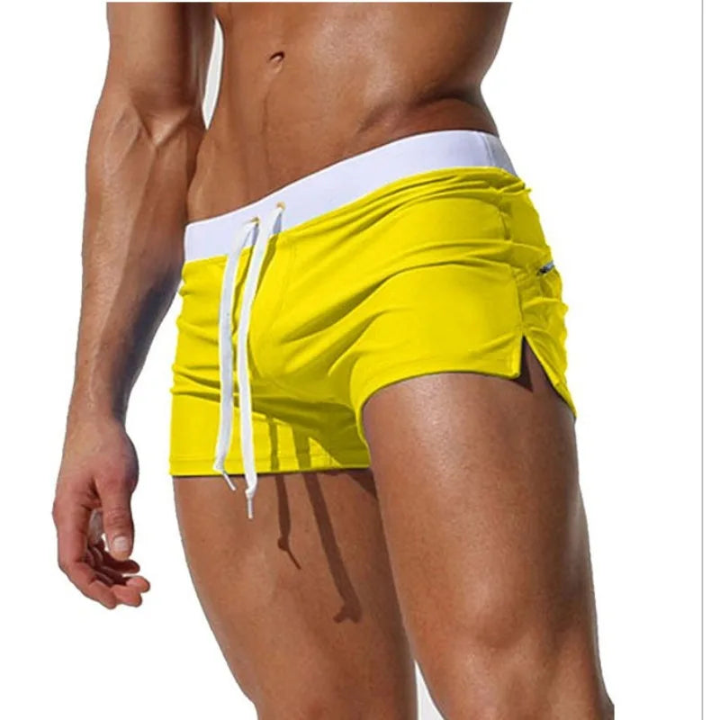 New Swimwear Men Sexy Swimming Trunks Sunga Hot Swimsuit Mens Swim Briefs Beach Shorts Mayo De Praia Homens Maillot De Bain