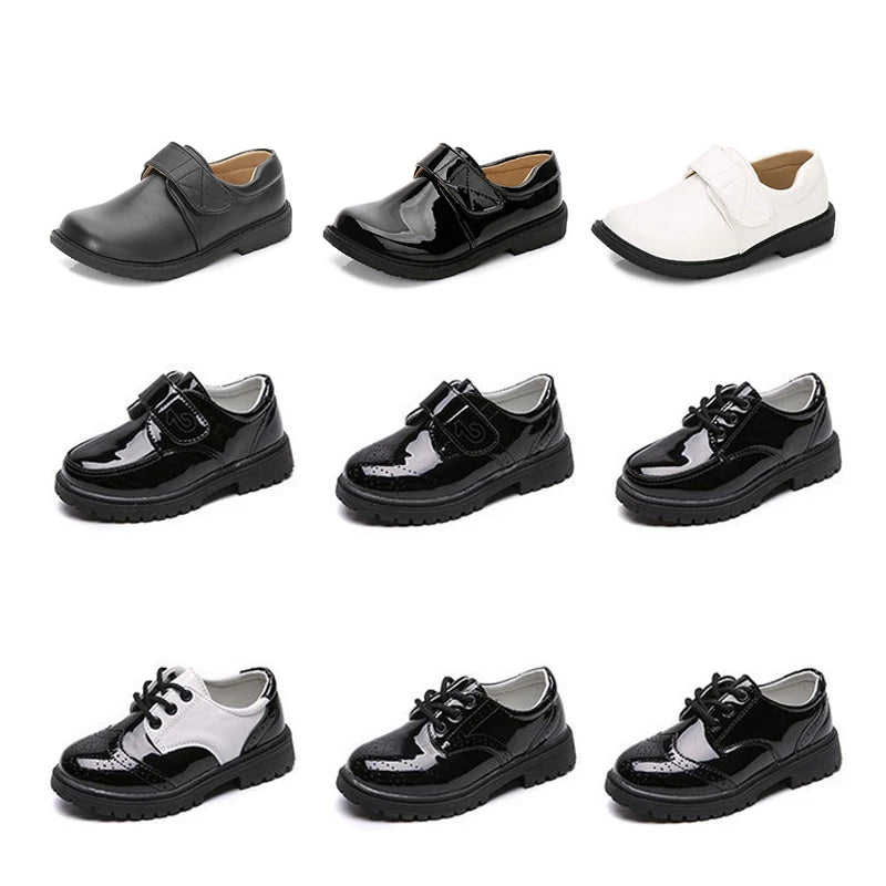 EOFK Boy Girl Derby Comfort Oxfords Dress Leather Shoes Spring Autumn Children School Uniform Classic Perfomance Loafers