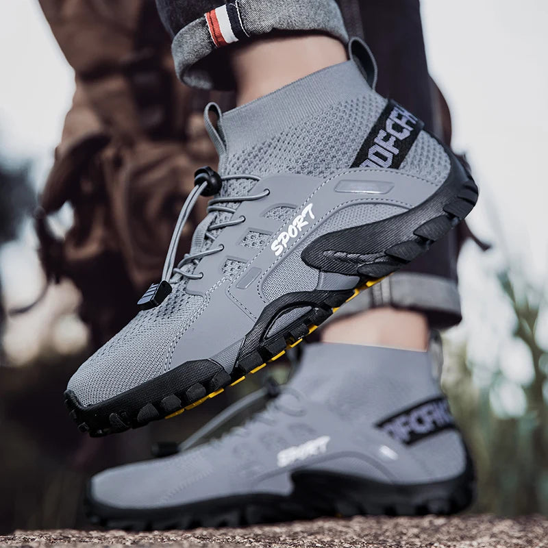 Hiking Shoes for Man Outdoor Comfortable Breathable Mesh High Top Boots Mountaineering Woman Quick Drying Travel Sneaker