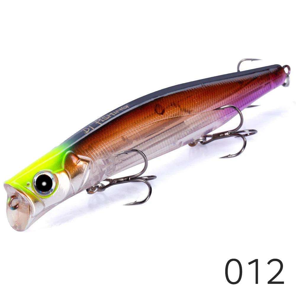 D1 Topwater Poppers Fishing Lures KAGELOU 124F/100F Surface Hard Baits Saltwater Wobblers Seabass Pike Pesca 2020 Fishing Tackle
