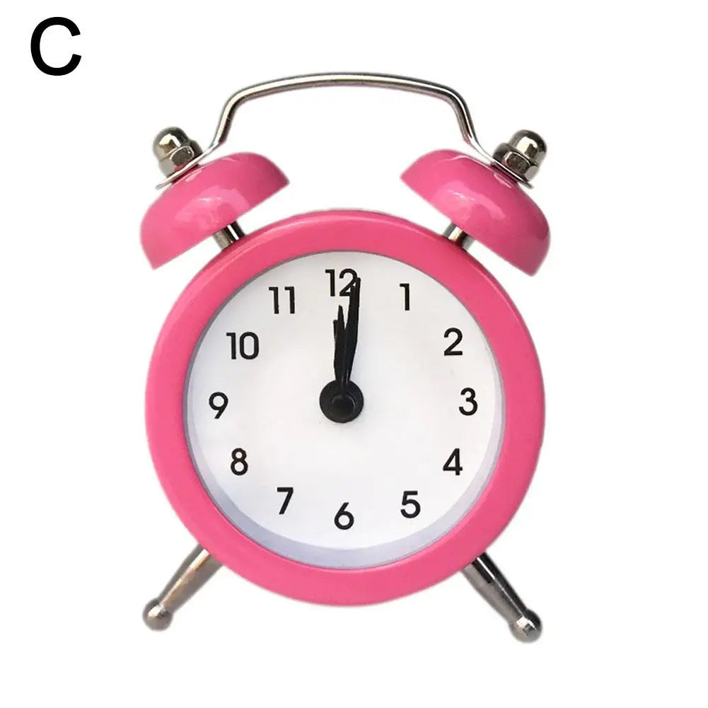 Retro Loud Alarm Clock Double Bell Mechanical Key Wound Silent Decor Clocks Home Bedside Pointer Night Light Clock Clock Al L8S2