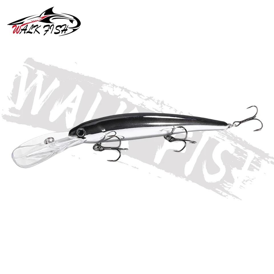 WALK FISH Deep walleye Trolling Fishing Lure Wobbler 12cm 20g Floating Crankbait Minnow Bass Pike Bait Depth 0-6m Fishing Tackle