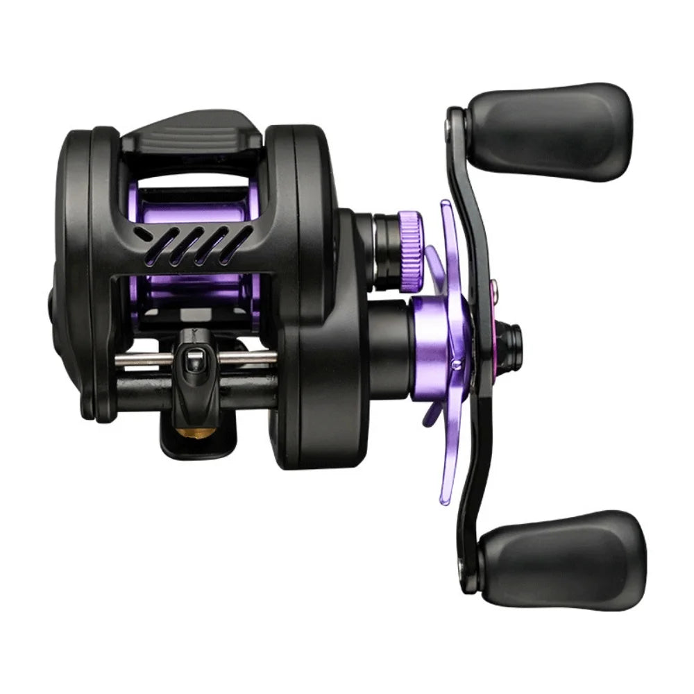 DC Electronic Brake Baitcasting Reel Anti Backlash Long Cast With Sound Alert LED Light 7.2:1 Gear Ratio 5KG Drag 5+1 Bearings