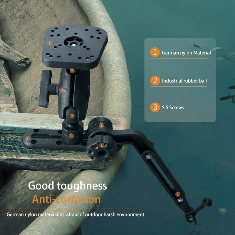 Fishfinder Kayak Mount Track Mounting Base Adapter Fishing Transducer Arm Stand Gps For Garmin Humminbird Fish Finder Mount