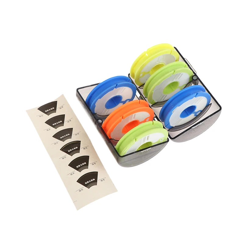 High-Quality Fishing Tackle Supplies: Portable Box, 4-16 Axis Silicone Coil, Rainbow Fishing Line Rolling Board