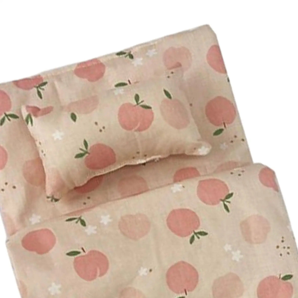 Doll Bedding Set Dollhouse Decoration Include Mattress Quilt Pillow for Doll Cribs Doll Cradles Doll Bunkbeds Doll Beds Supplies