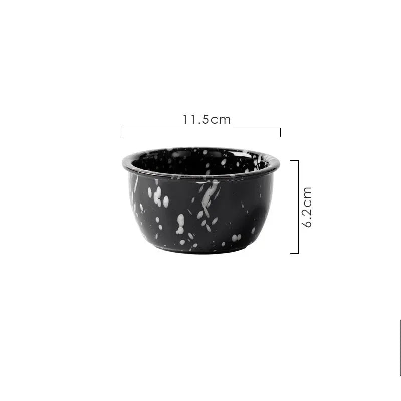 Modern Ceramic Plate Set Creative Splashing Ink Decor Breakfast Bread Plates Afternoon Tea Desktop Dessert Dish Kitchen Cutlery