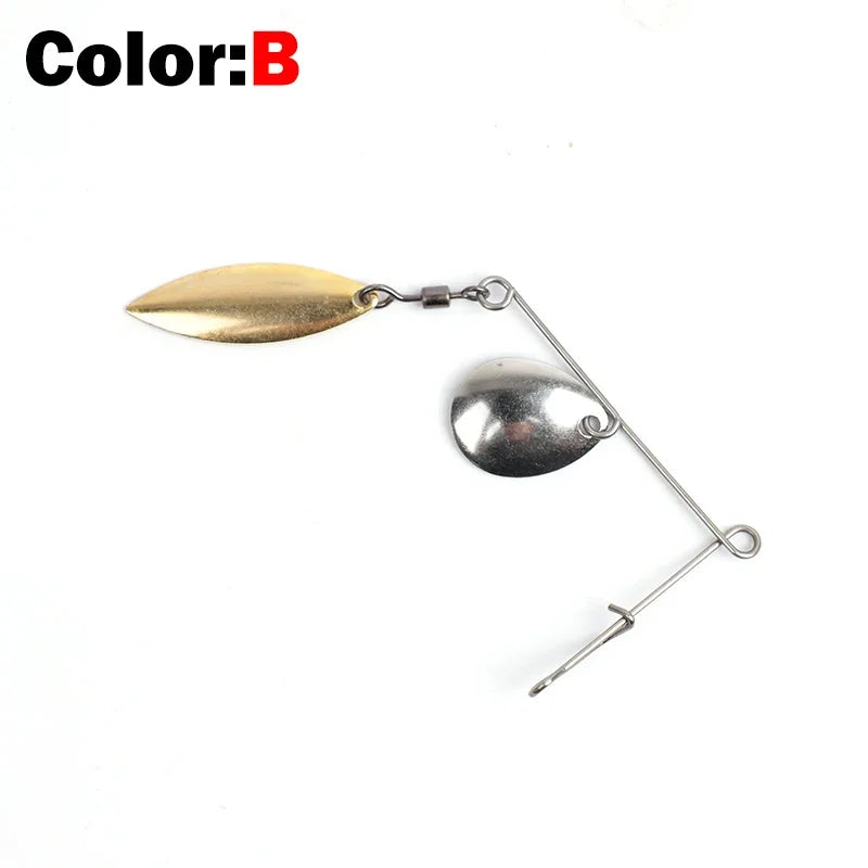 OUTKIT 5pcs 2.5g Spinner Fishing Lure Bait Spoon Swisher Buzzbait Bass Wire Bait Popper Vib Spinnerbait Lures Tackle Barb Pesca