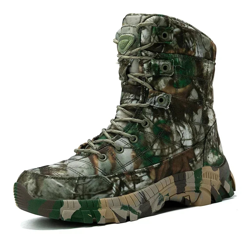 Men Tactical Boots Waterproof Army Work Climbing Hiking Shoes Training Motorcycle Hunting Safety Unisex Desert Boot