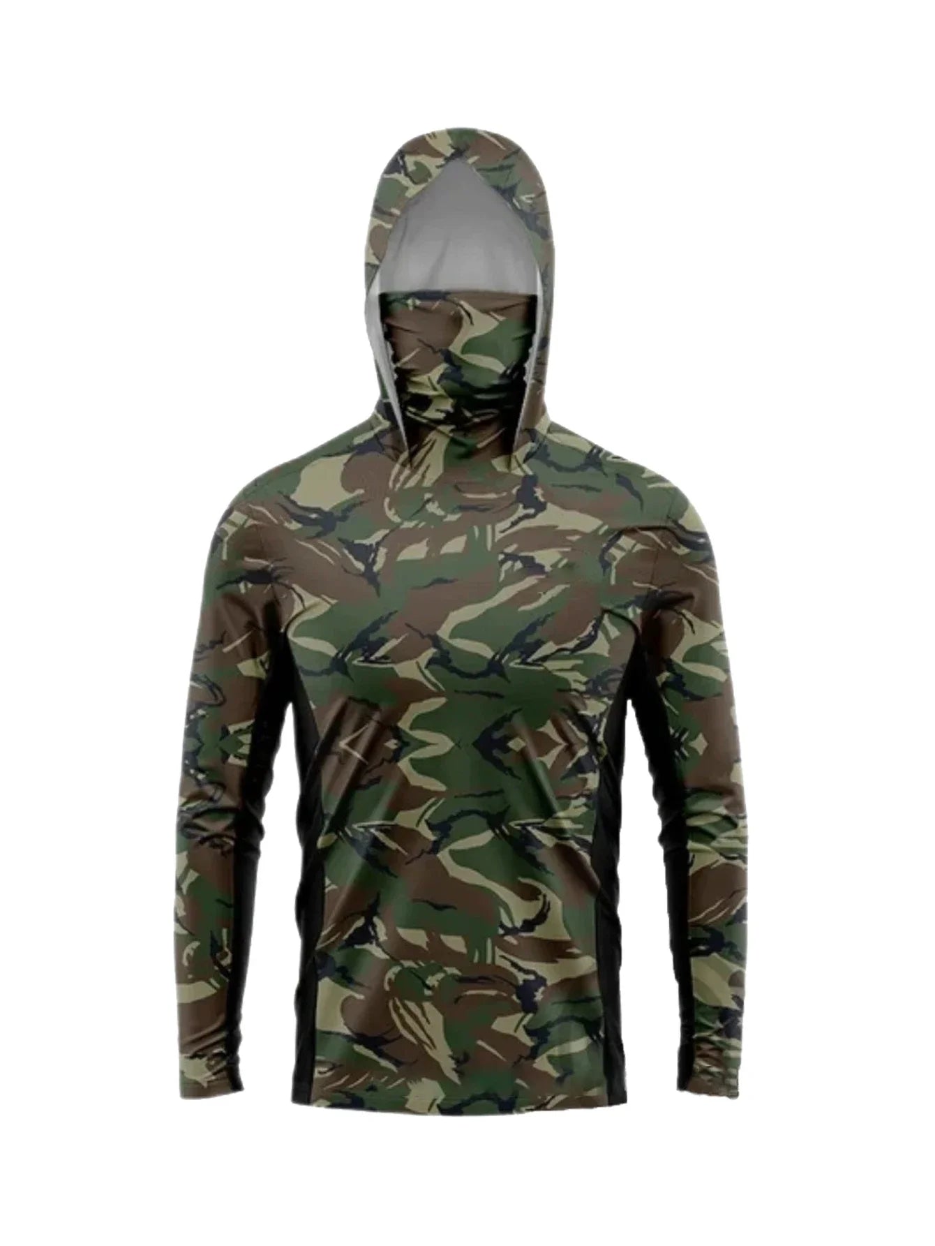 Fishing Clothing Hoodie Men Sunscreen UPF 50+ Quick Dry Long Sleeve Face Cover Fishing Shirt Breathable