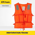 Emergency Flotation Vest for Adults, Easy On/Off Zipper Life Jacket with Pockets, Essential for Boating, Floods or Storms