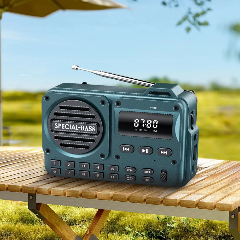 FM Portable Radio with LED Display Digital Radio Recorder BT 5.4 Radio Speaker for Home Travel Gifts for Seniors Elderly
