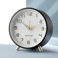 Nordic Light Luxury Quiet Alarm Clock Students Use A Simple Clock with A Frosted Metal Table Alarm Clock