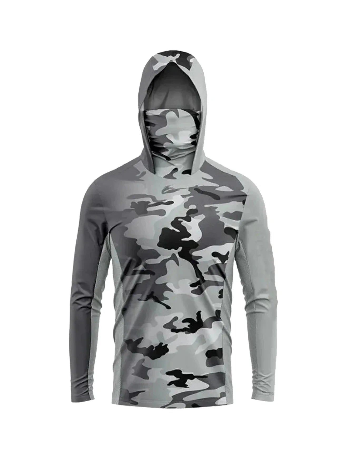 Fishing Clothing Hoodie Men Sunscreen UPF 50+ Quick Dry Long Sleeve Face Cover Fishing Shirt Breathable