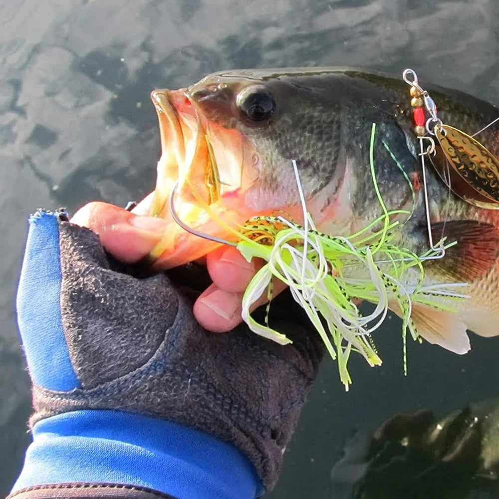 6pcs Spinnerbait Fishing Lures Buzzbait Spinners Baits Kit Swimbait Jigs for Bass Pike Trout Salmon Freshwater Saltwater Fishing