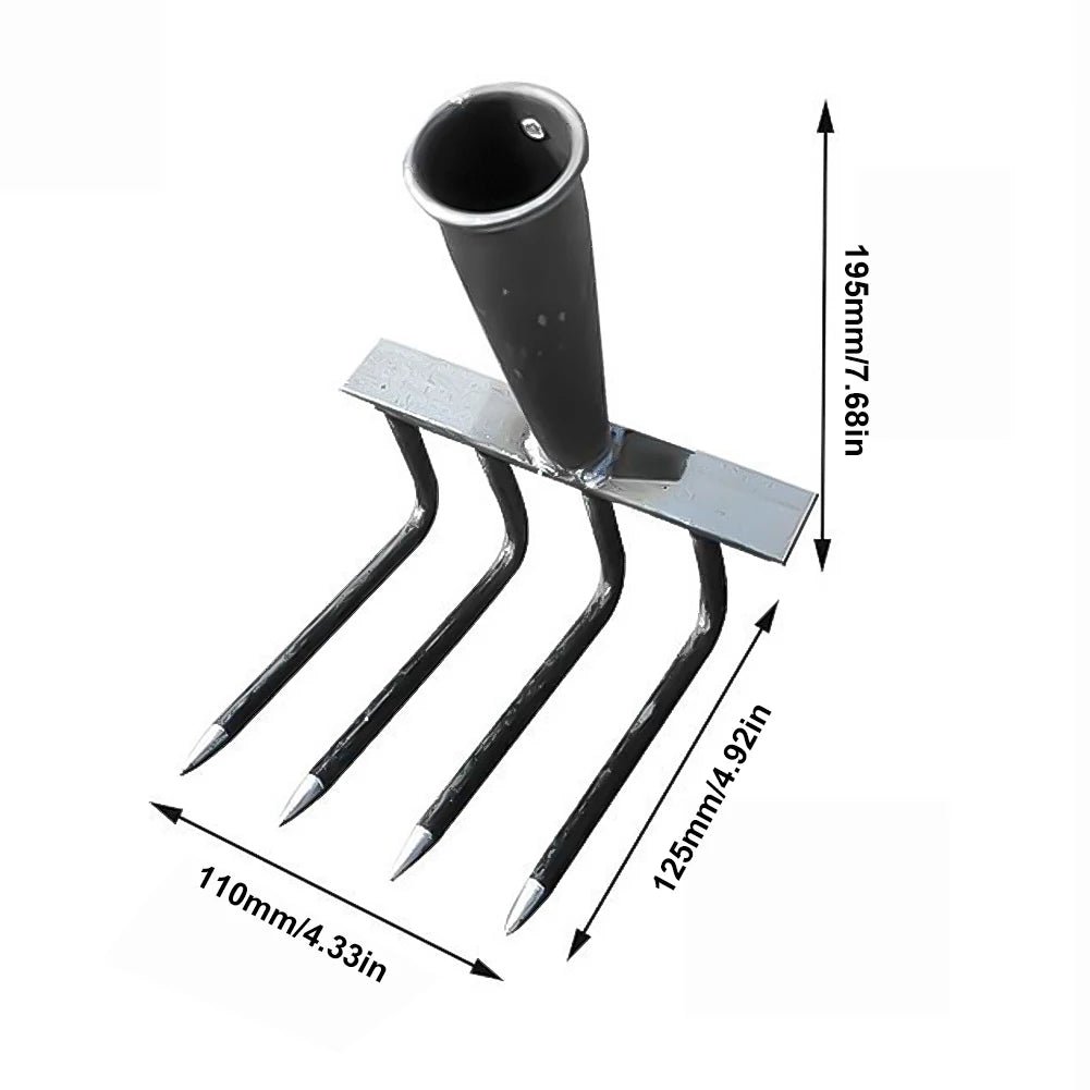 4/7/9/12 Teeth Weeding Hoe Rake Farm Tool Weeding Scarifier Artifact Agricultural Nail Harrow Carbon Steel Garden Weeding Tools