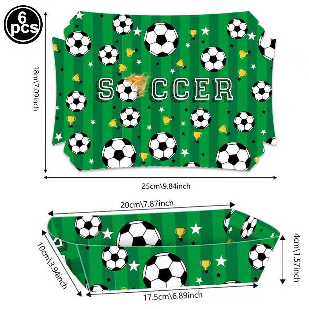Soccer Party Disposable Tableware Paper Plates Cups Napkins Tablecloth Soccer Birthday Party Decoration