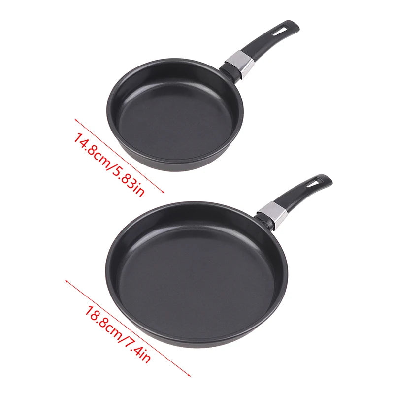 For Home Use Kitchen Cookware Mini Frying Pan Non-Stick Thickened Stainless Steel Frypan Pot Fried Eggs Saucepan Gas