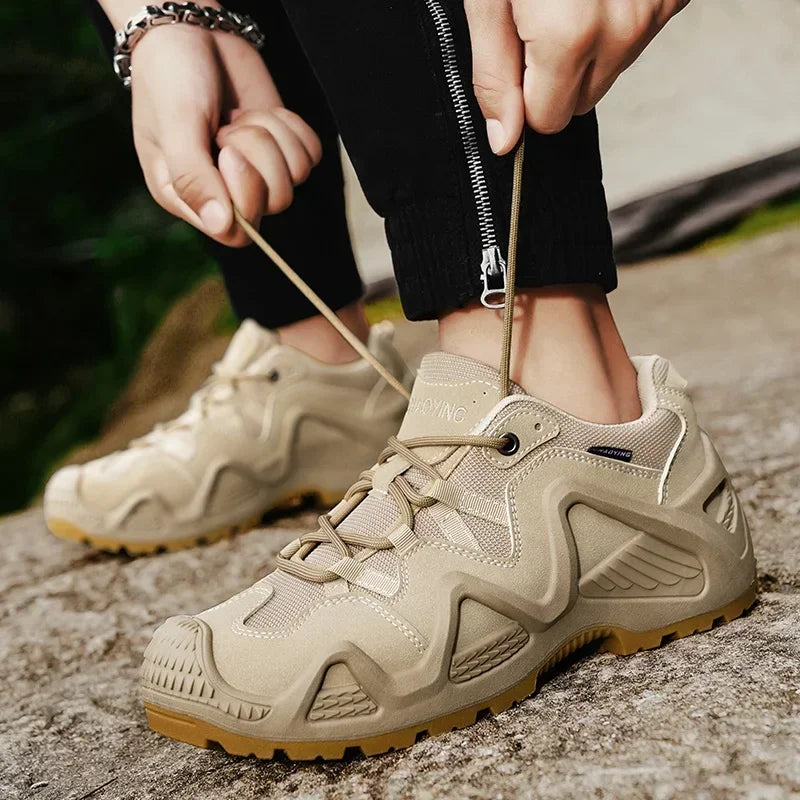 Outdoor Mens Hiking Shoes Combat Tactical Desert Boots Male Field Hunting Climbing Training Waterproof Sneakers Zapatillas Male
