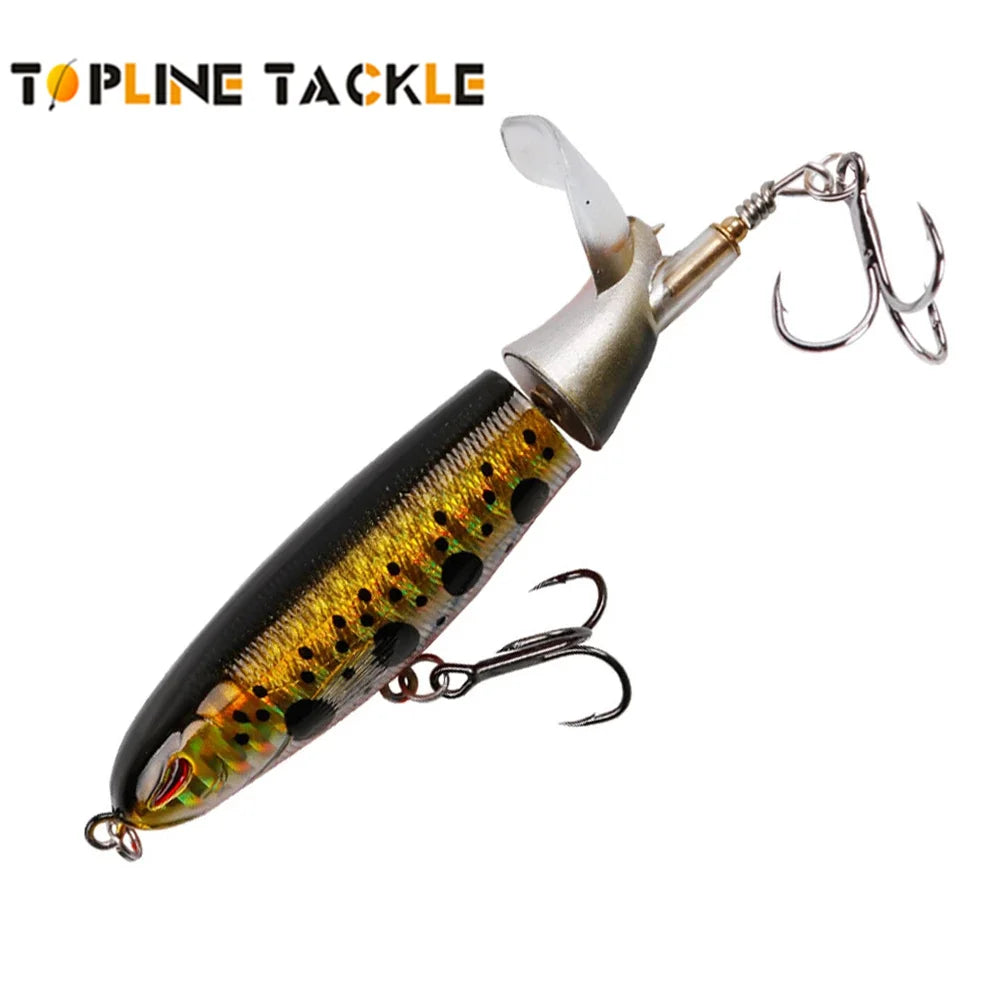 Topline Tackle Whopper Plopper Topwater Fishing Lure 13g15g36g Floating Lure Trolling Crankbait Pike Hard Baits Artificial Baits