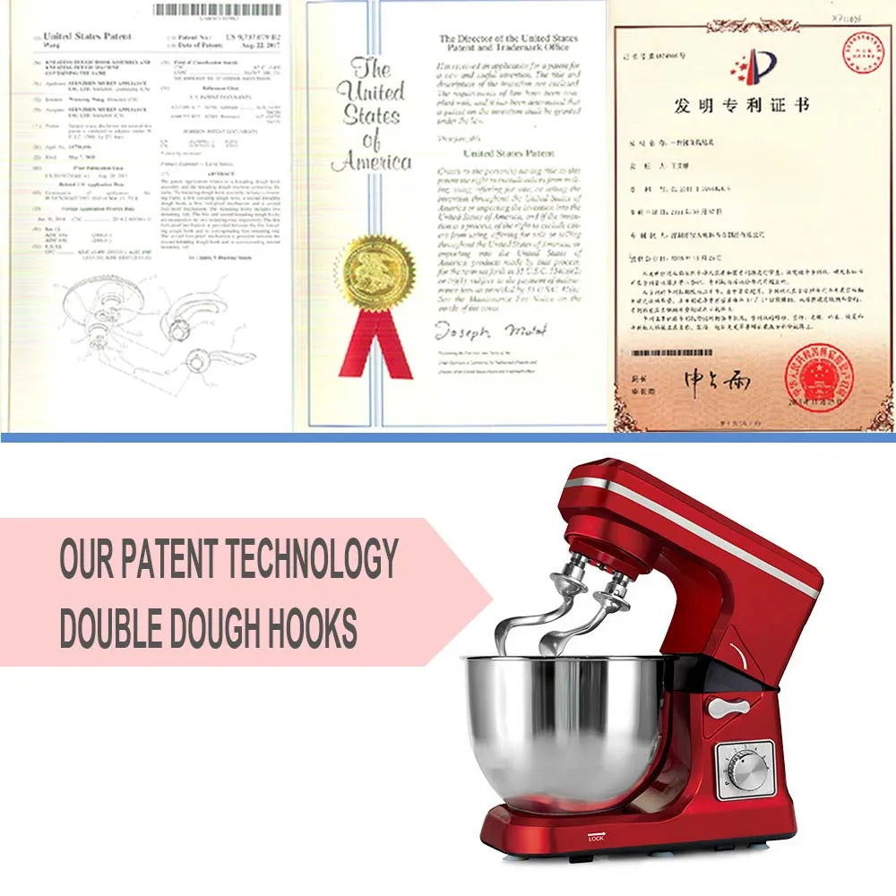 Home Kitchen OEM Impastatrice Aid 4.5L 5.5L Stainless Steel Mixing Bowl Stand Food Supplier Artisan Mixer