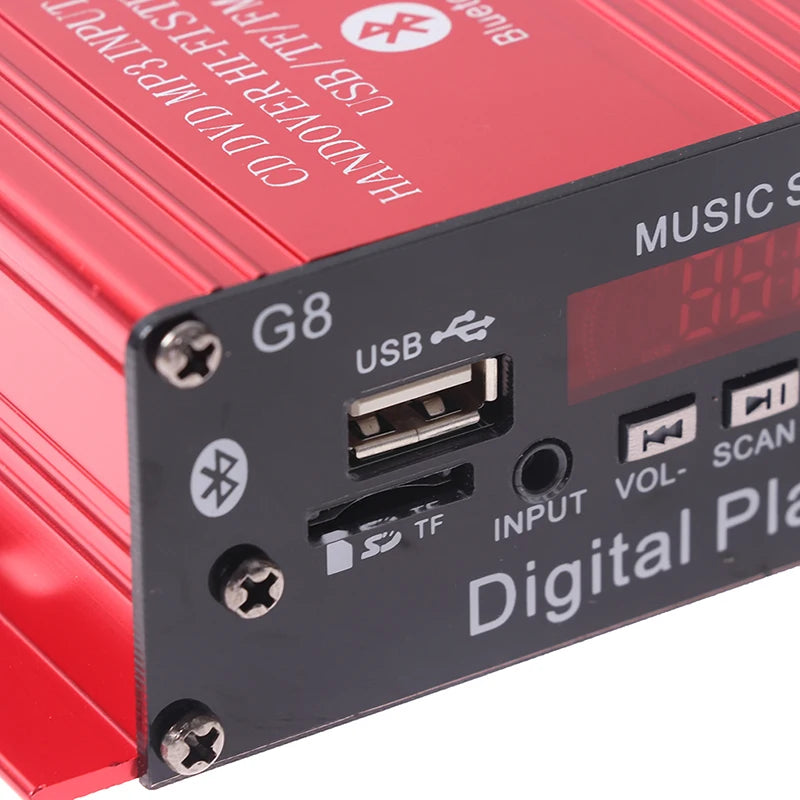 SIHAO G8 Car DC 12V 200W 4 Channel HiFi Audio Digital Stereo bluetooth AUX USB/TF/FM MP3 with Remote Control