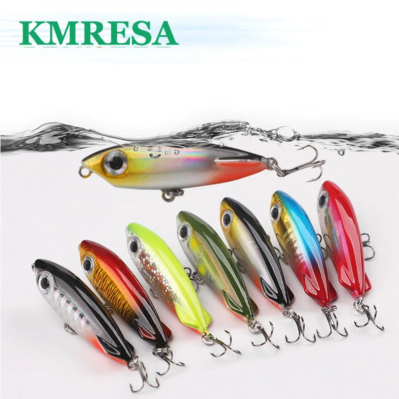 1 Pcs Top Water Pencil Fishing Lure 5cm 3.1g Floating Dog Walking Wobblers Tackle Artificial Hard Bait With  For Bass