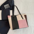 Women's Handbag, 2025 New Fashion Korean Version Large Capacity Simple Single Shoulder Contrasting Color Tote Bags, Handbag