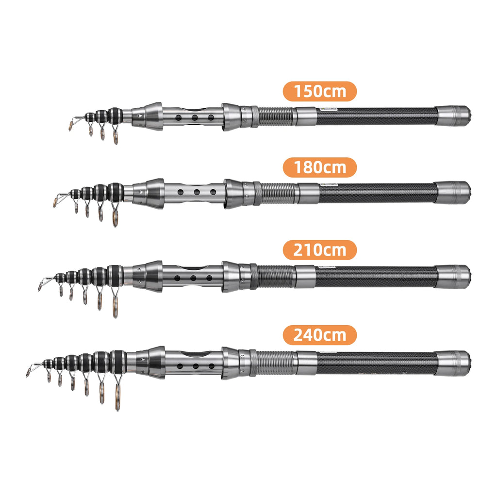 Fishing Pole Combo Set 2PCS Rod and Reel Telescopic Fishing Rod Carbon Fiber Reels Fishing Accessories