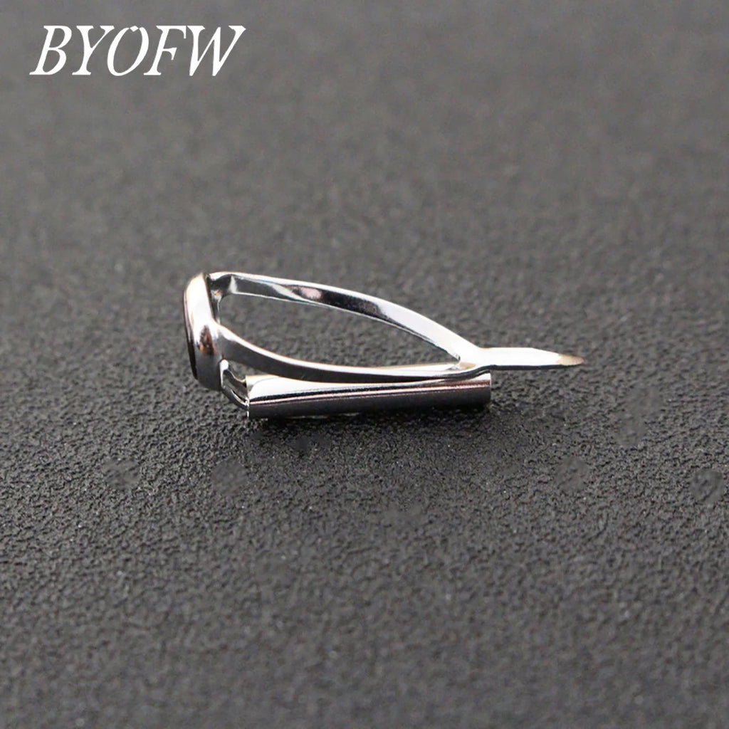 BYOFW 9 PCS/bag Tangle Free Stainless Steel Fishing Rod Guide Ceramic Ring Eye Double Legs For Building Replacement Accessories