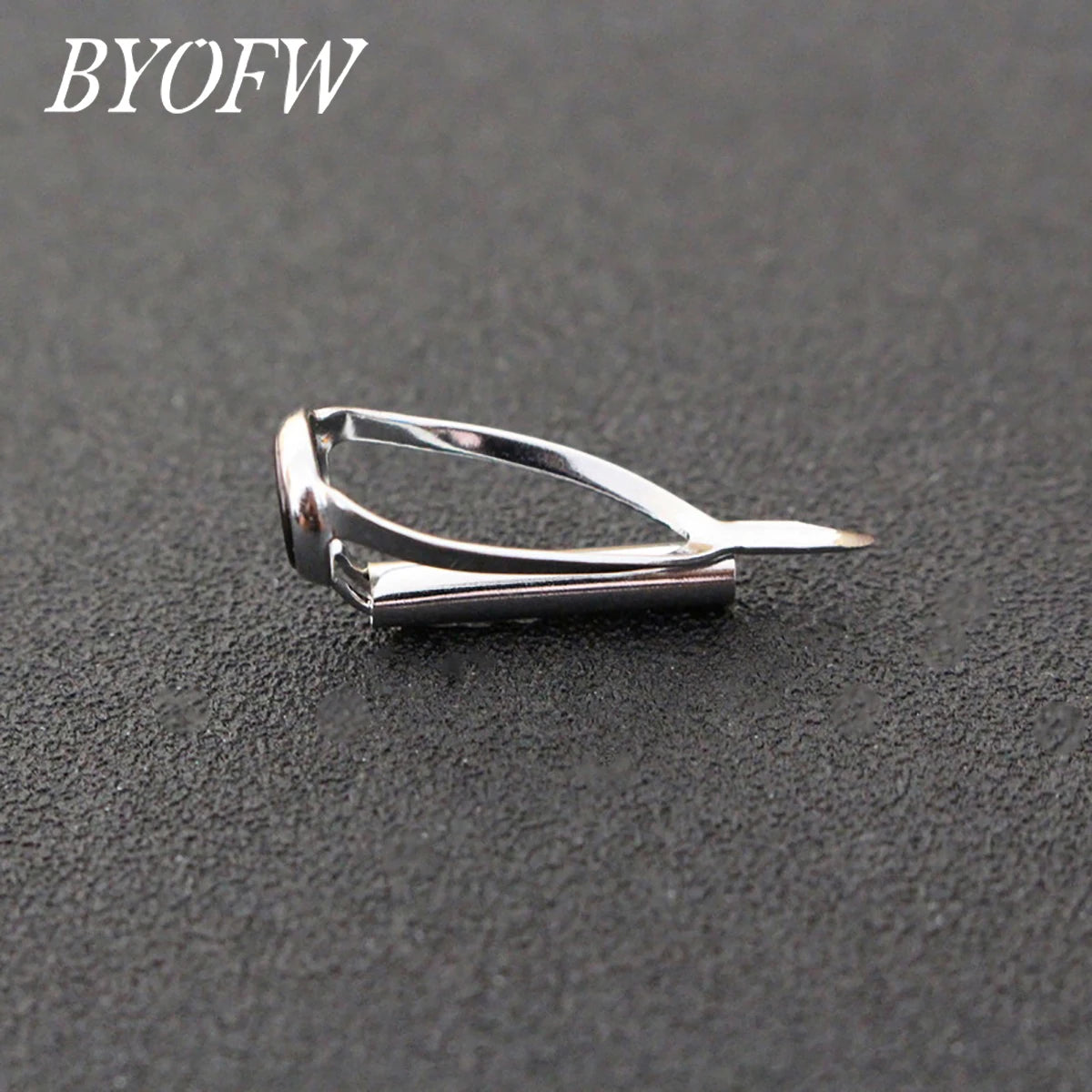 BYOFW 9 PCS/bag Tangle Free Stainless Steel Fishing Rod Guide Ceramic Ring Eye Double Legs For Building Replacement Accessories