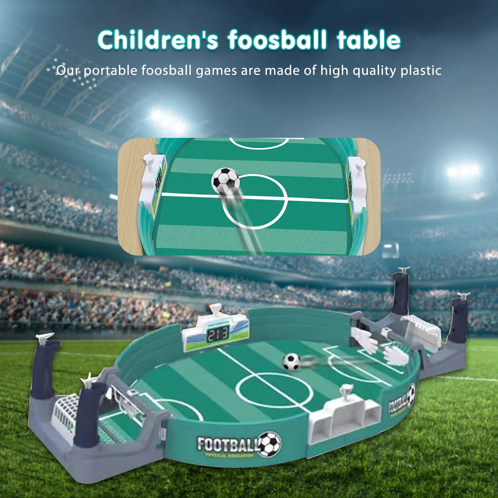Kids Football Battle Board Game with 2/4/7 Footballs Parent-child Interactive  Leisure Soccer Battle  for Kids Adults