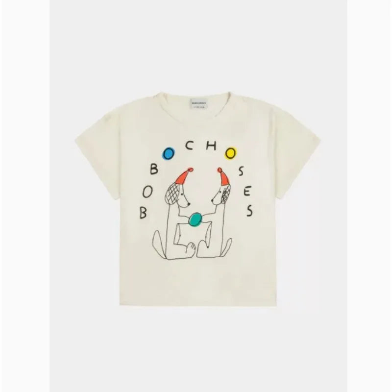 Special sale children's T-shirt suit 2024 summer boy casual round neck T-shirt girls dress kids jeans