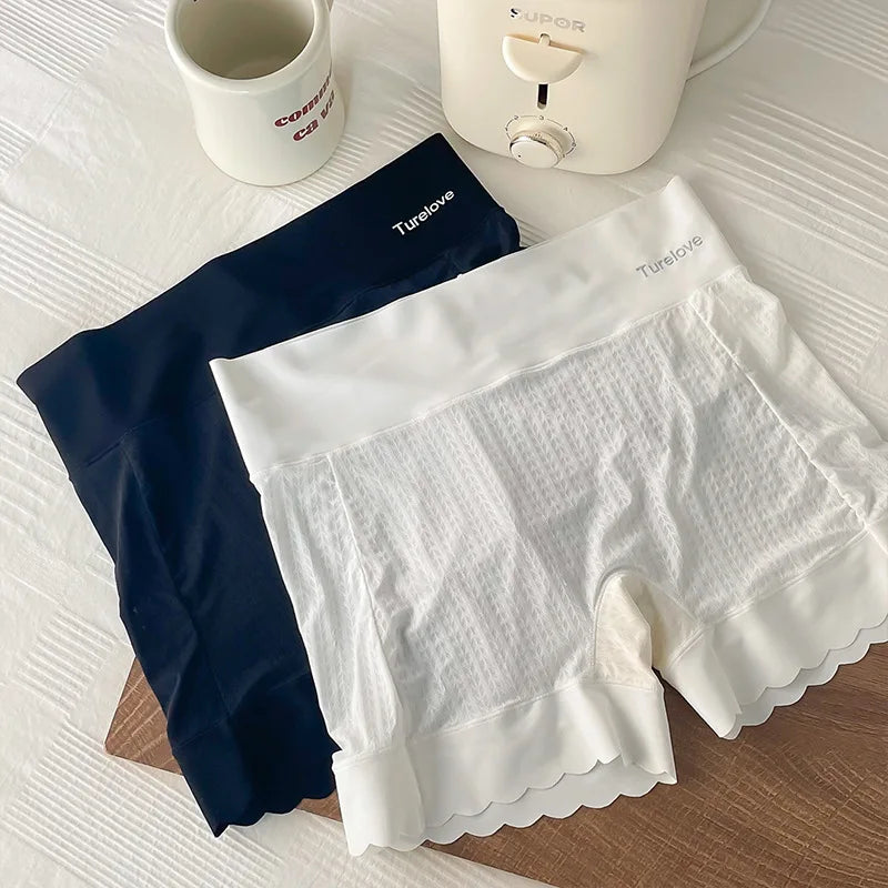 Women's Underwear Sexy Lace Panties High Waist Seamless Comfort Safety Pants Fashion Solid Color Girl Bottomed Boxer Pants