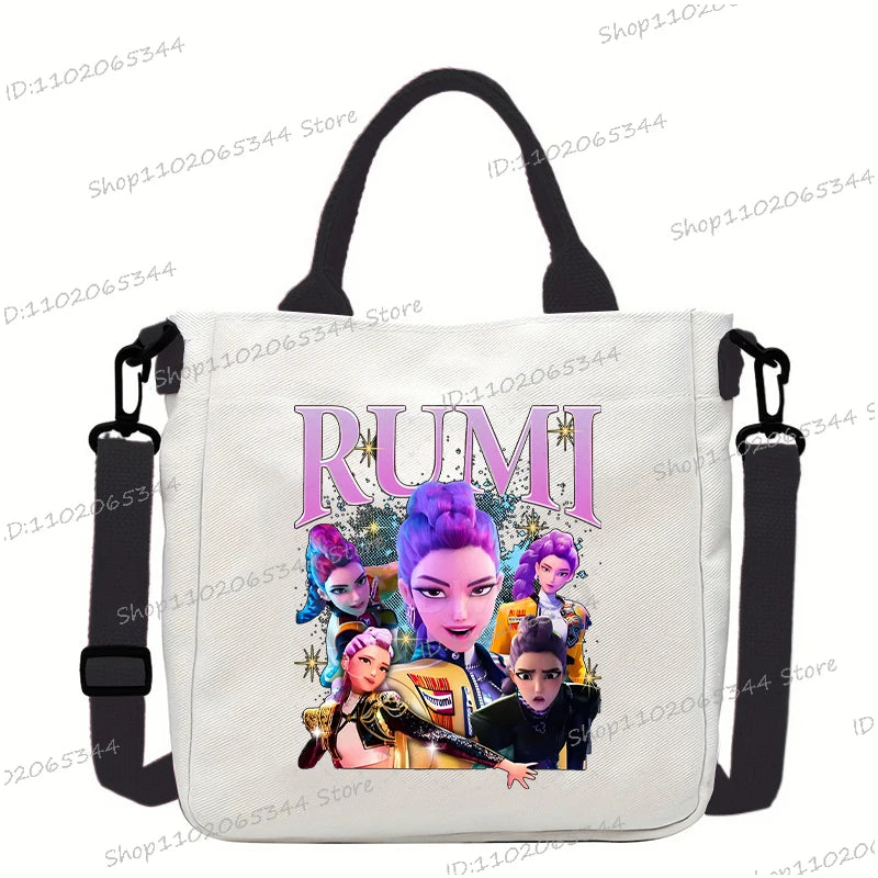 Fashion Woman Men Anime Cartoon Small Shoulder Bags Rumi Tiger Print Handbags Korean Ulzzang Student Crossbody Bag Gifts