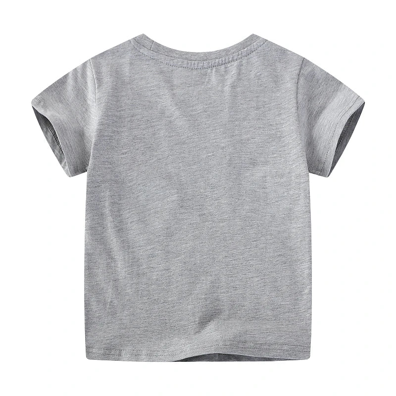 Kids Clothes Children's Clothing 2025 Summer Baby Boys T Shirts Cartoon Rockets Cotton Tops Tees
