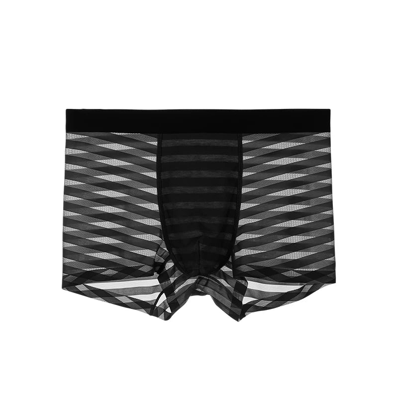 Men's Underwear, Ice Silk, Summer Thin Boxer Briefs, Seamless Modal Four-Corner Breathable Antibacterial Shorts, Trendy
